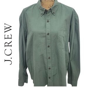 J. Crew Men's Casual Olive Button Down Shirt